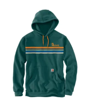 Carhartt Mens Hunt Club Loosefit Midweight Stripe Graphic Hoodie