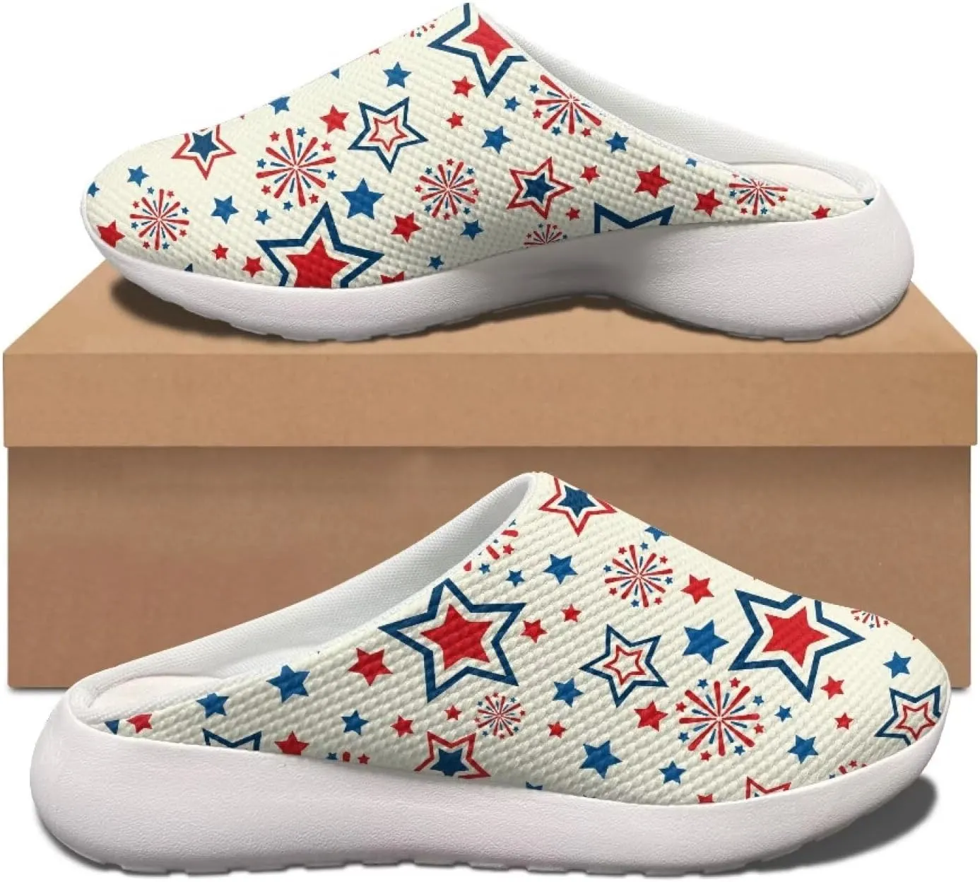 GLENLCWE Womens Clogs Soft Mesh Garden Clogs Lightweight Arch Support Sandals Beach Slippers