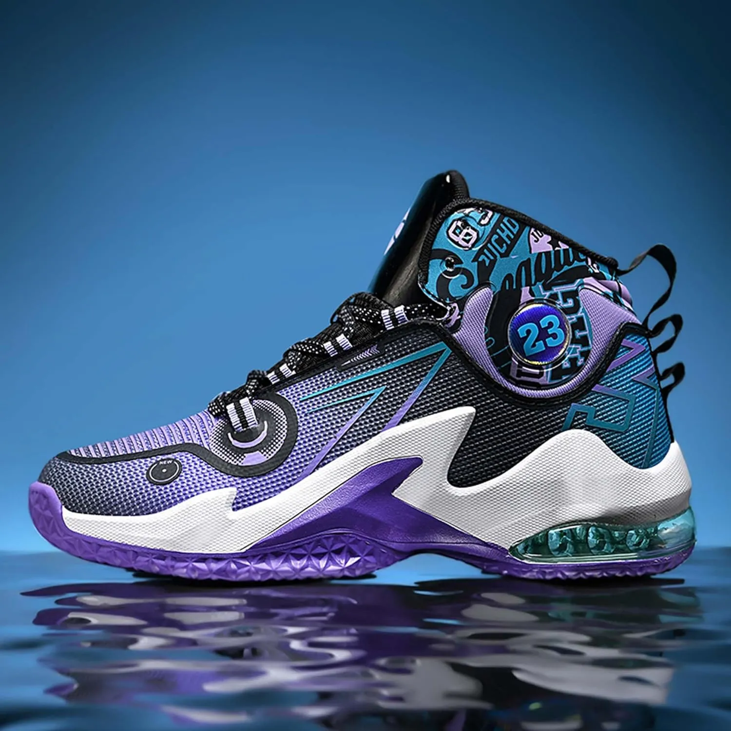Men's Basketball Shoes,Air Cushioned Sole Provides Adequate CushioningArch Support High Top Basketball Shoes,Daily Training Shoes,Combat Basketball Shoes,Indoor and Outdoor Basketball Shoes