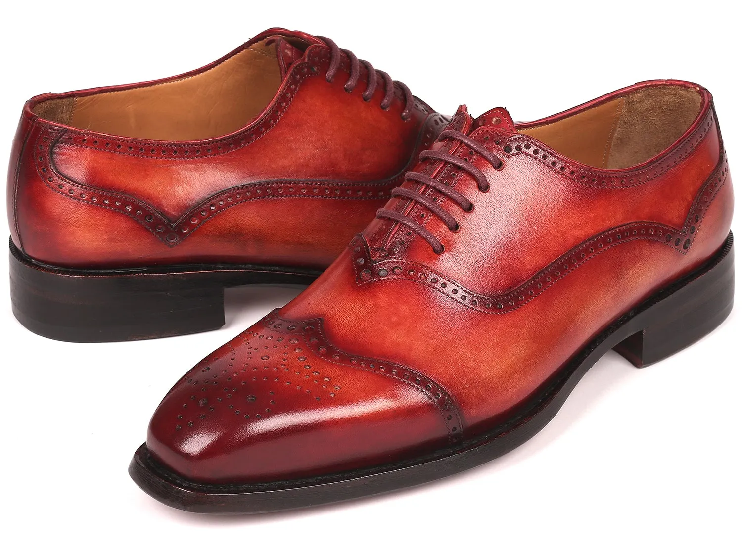 Paul Parkman Reddish Brown Goodyear Welted Oxford