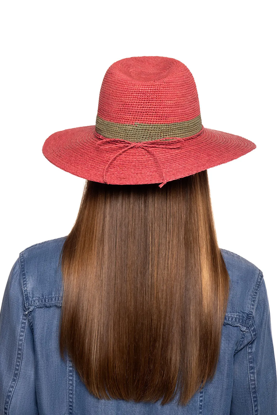 Playa Crochet Raffia Fedora | Magnolia Pink