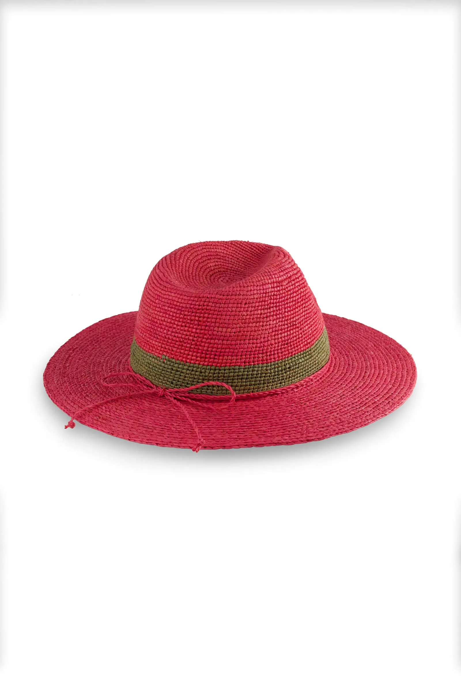 Playa Crochet Raffia Fedora | Magnolia Pink