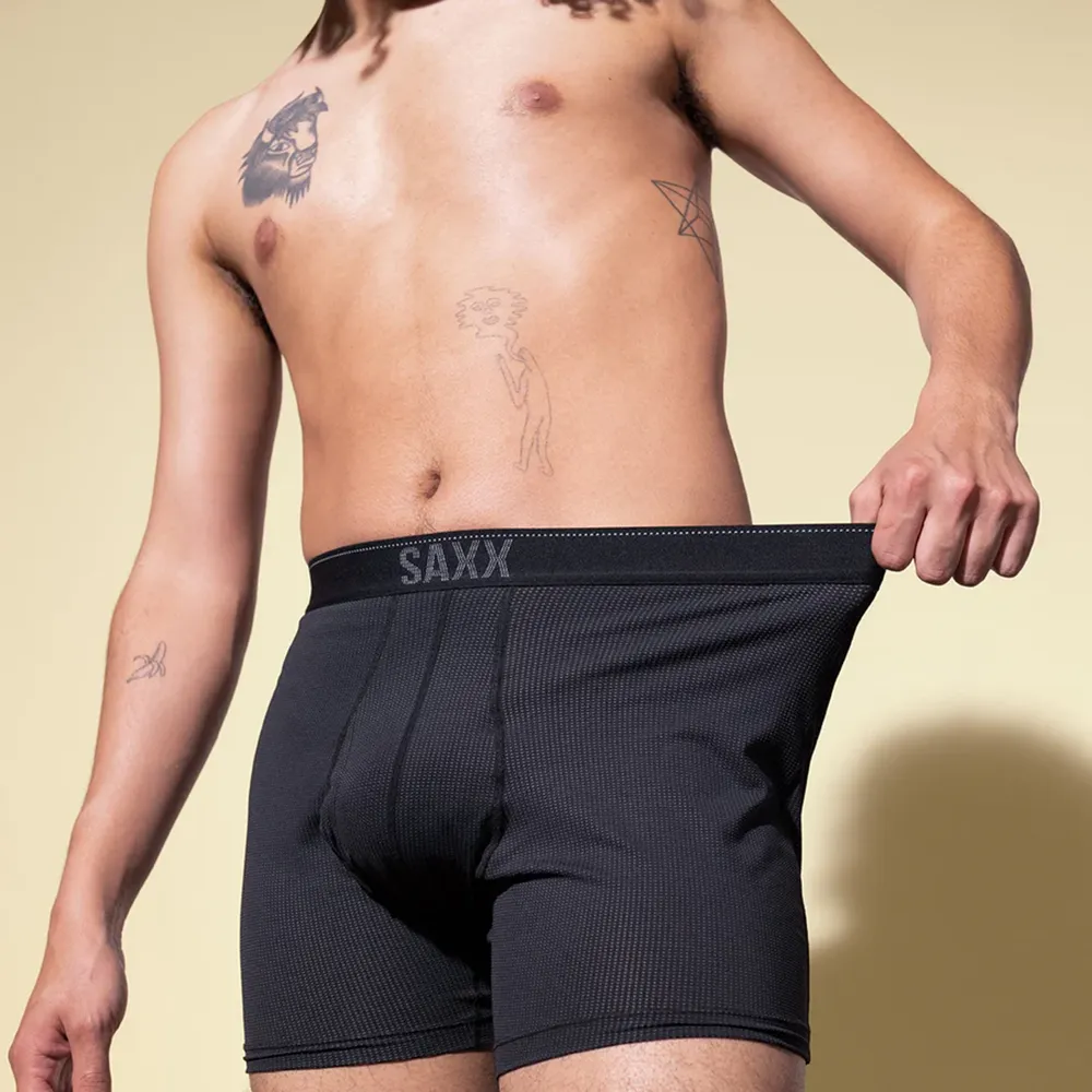 Quest Quick-Dry Mesh Boxer Brief Black
